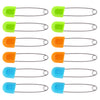 Baby nappy pins with colorful plastic lock head – pack of 12