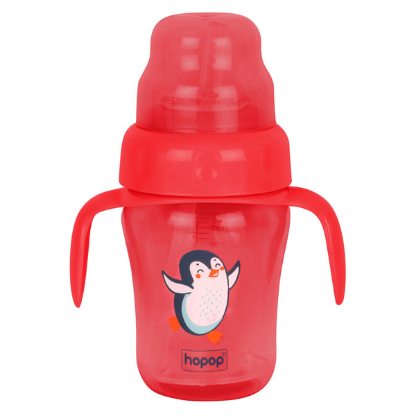 "Toddler drinking cup – 210 ml spill-resistant sipper with spout and straw"