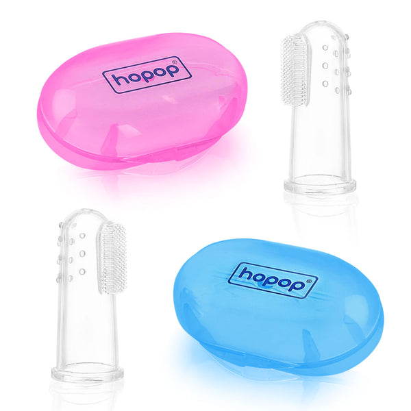 Soft silicone finger brush for newborn gums