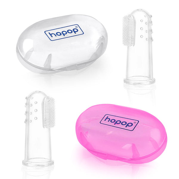 Soft silicone finger brush for newborn gums