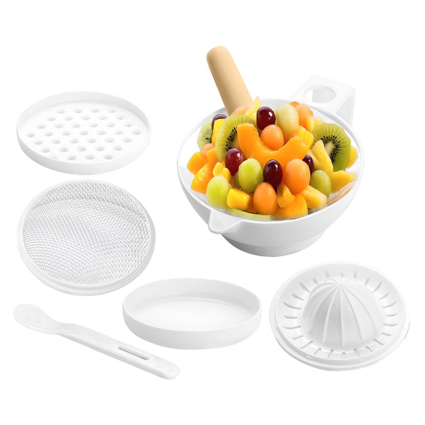 "Baby food maker – 5-in-1 manual processor for healthy homemade meals"