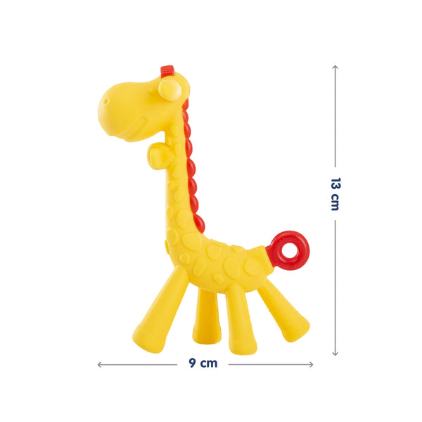 "Soft and safe baby teething toy – silicone giraffe teether for toddlers"