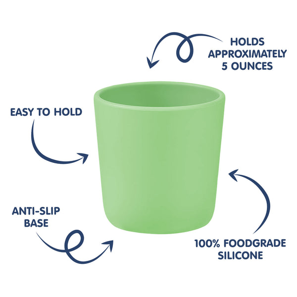 "Toddler silicone cup – safe, easy grip, and spill-resistant training cup"