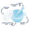 BPA-free silicone baby bowl with lid and spoon