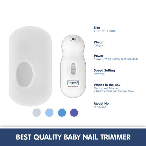 "Baby nail grooming kit – electric trimmer with safety storage case"