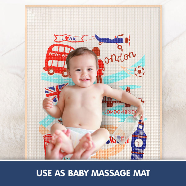 Multipurpose Baby Massage Mat | Waterproof Diaper Changing Mat - London