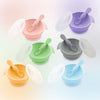 BPA-free silicone baby bowl with lid and spoon