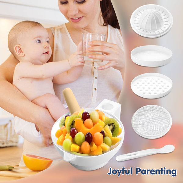 "Baby food maker – 5-in-1 manual processor for healthy homemade meals"