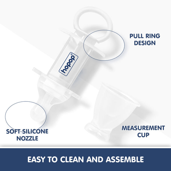 Multipurpose Baby Oral Medicine Dispenser / Feeding Syringe -White - hopop.in