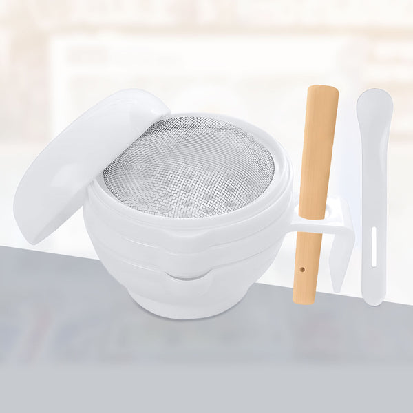 "Compact 5-in-1 baby food processor – manual blender, chopper, and masher"