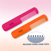 Rounded teeth edge baby hair comb with easy grip handle