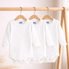 Hopop Baby Cotton Round Neck Full Sleeve Romper Pack of 3 - White