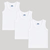 "Baby round neck sleeveless cotton vest – pack of 3 soft infant vests"