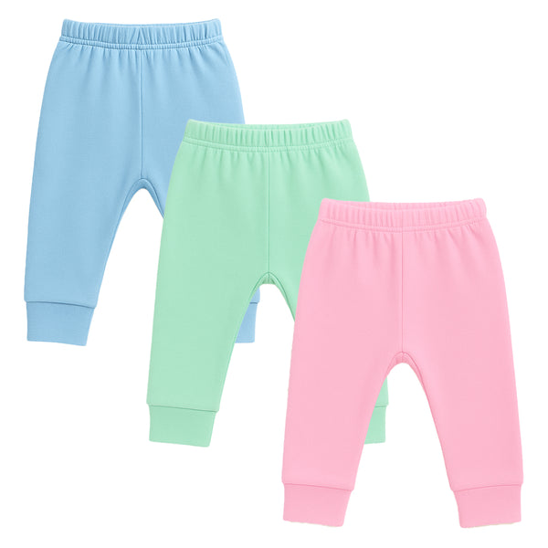 HOPOP baby cotton pajama pants pack of 3 in multicolor