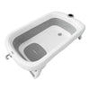 Smart Foldable Baby Bathtub with Temperature Sensor & Drain Plug - Grey