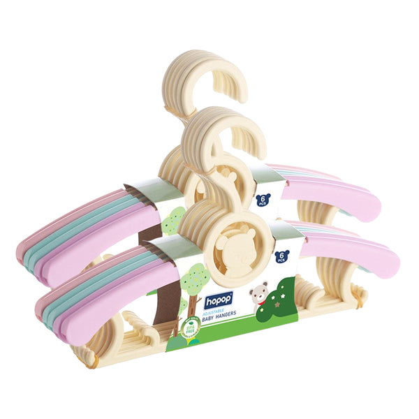 Adjustable Anti-Slip Hangers for Baby & Kids Clothes – Pack of 12