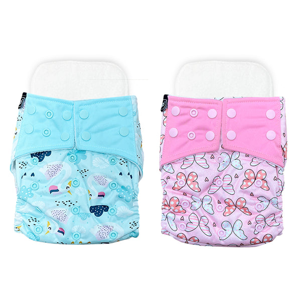 Washable and Reusable Cloth Diaper for Babies - Pack of 2 - hopop.in