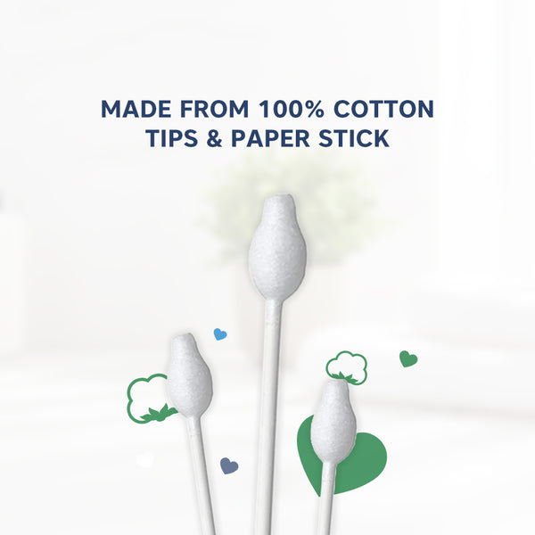 Safety Tips Cotton Buds for Delicate Care - Pack of 2
