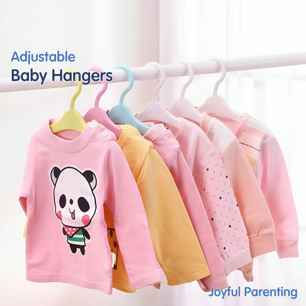 Adjustable Anti-Slip Baby Clothes Hangers – 12 Pack
