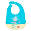 Easy clean silicone baby bib with crumb catcher