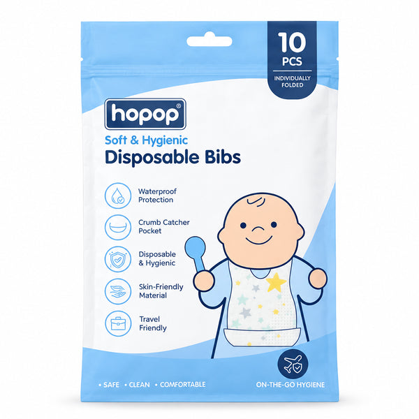 Soft & Hygienic Disposable Bibs for Babies Pack of 10
