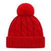 Baby Woolen Cap with Fur Lining, Cable Knit Design Warm Knitted Pom Pom Winter Beanie for Boys & Girls (1-3 Years)