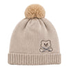 Baby Woolen Cap with Fur Lining, Embroidered Teddy Bear Design Warm Knitted Winter Beanie for Boys & Girls (2-4 Years)