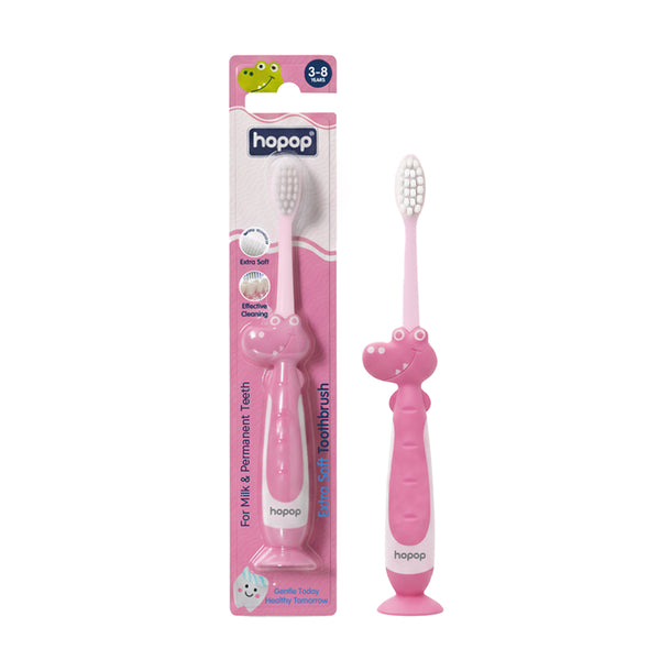 Kids Toothbrush for 3–8 Years | Extra Soft Bristles | Crocodile Design