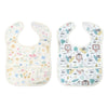 Easy-Clean Waterproof Baby Apron Bib with Crumb Catcher - Pack of 2