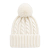 Baby Woolen Cap with Fur Lining, Cable Knit Design Warm Knitted Faux Fur Pom Pom Winter Beanie for Boys & Girls (1-3 Years)