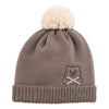 Baby Woolen Cap with Fur Lining, Embroidered Teddy Bear Design Warm Knitted Winter Beanie for Boys & Girls (2-4 Years)