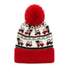 Baby Woolen Cap with Fur Lining, Truck Design Warm Knitted Faux Fur Pom Pom Winter Beanie for Boys & Girls (3-6 Years)
