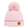 Baby Woolen Cap with Fur Lining, Textured Knit Design Warm Knitted Pom Pom Winter Beanie for Boys & Girls (1-3 Years)