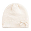 Baby Woolen Cap with Fur Lining, Bow Design Warm Knitted Winter Beanie for Boys & Girls (3-6 Years)