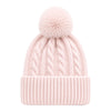 Baby Woolen Cap with Fur Lining, Cable Knit Design Warm Knitted Faux Fur Pom Pom Winter Beanie for Boys & Girls (1-3 Years)