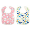 Easy-Clean Waterproof Baby Apron Bib with Crumb Catcher - Pack of 2