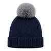 Baby Woolen Cap with Fur Lining, Star Design Warm Knitted Pom Pom Winter Beanie for Boys & Girls (1-3 Years)