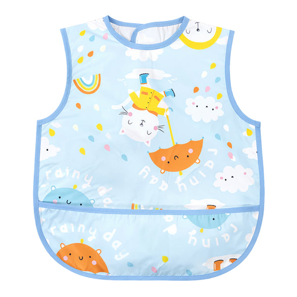 Easy-Clean Waterproof Crumb Catcher Baby Bib - hopop.in