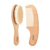 Hopop Natural Bristle Baby Wooden Brush & Comb Set