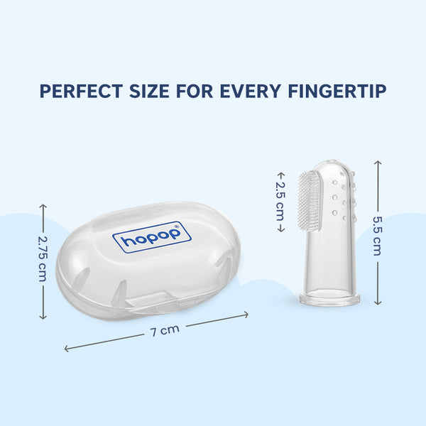 Silicone Baby Finger Toothbrush with Case - Pack of 2
