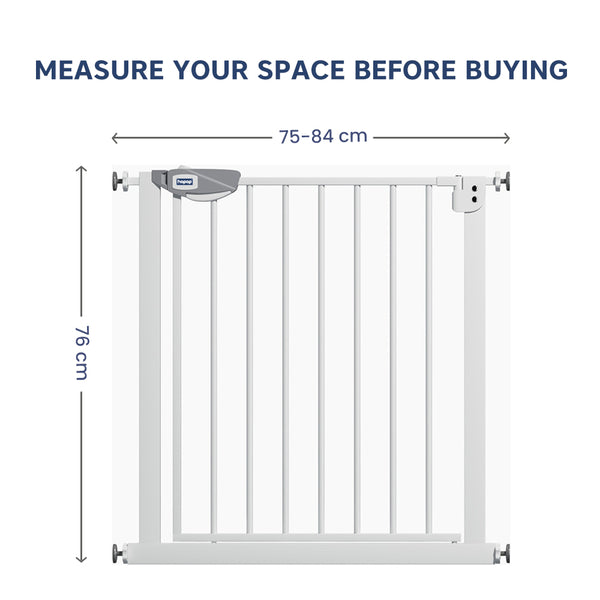 Hopop Baby Safety Gate for Kids with Two-Way Auto-Close - 75x85 Cm