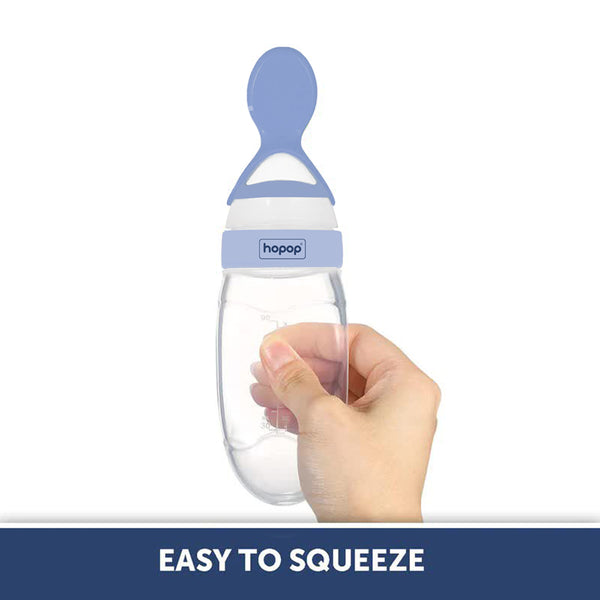 Mess-free feeding silicone spoon feeder for infants