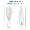 Gentle baby grooming set with comb and brush