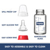 Hopop Premium Glass Feeding Bottle, Slim Neck & BPA-Free - 125 ml