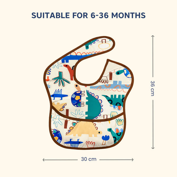 Easy-Clean Waterproof Crumb Catcher Baby Bib