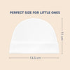 Hopop Soft & Comfortable Cotton Baby Caps - Pack of 3 (White)
