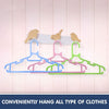 Hopop Multicolored Plastic Clothes Hangers for Baby & Kids – Pack of 10