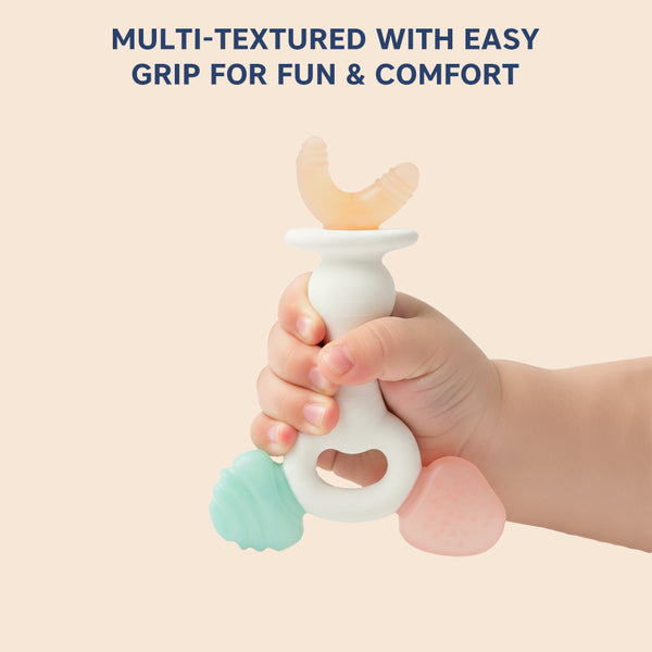 Silicone Baby Teether | Sensory Chew Toy for Gum Relief | Pack of 1- Assorted
