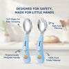 Hopop Stainless Steel Spoon & Fork Set with Travel Case - Portable Cutlery