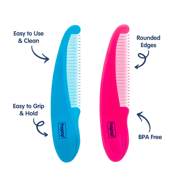 Hopop Baby Rounded Teeth Hair Comb, Safe & Gentle